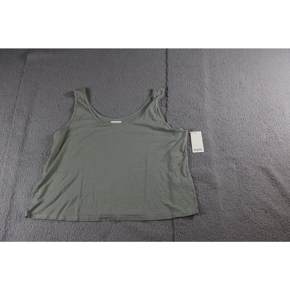 New Mate the Label Tank Top 3x Sage Green Tencel Sleep Tank Organic